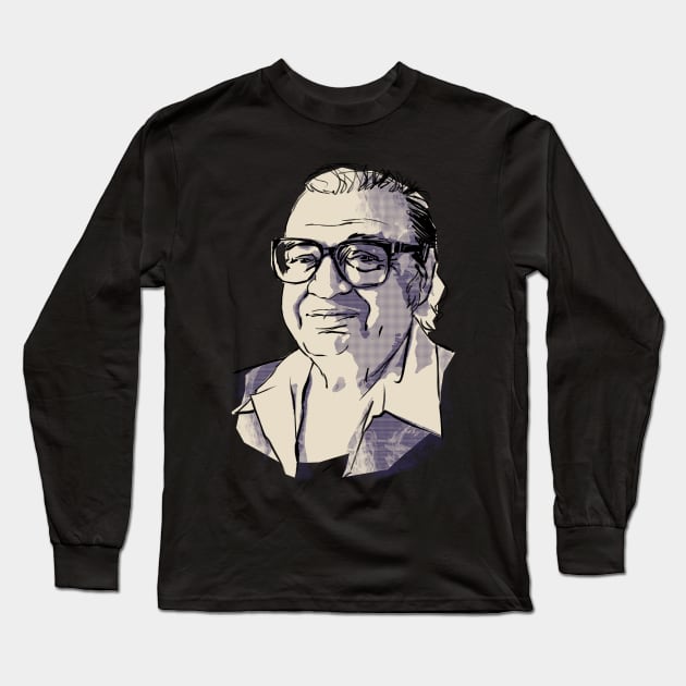 Mario Puzo Long Sleeve T-Shirt by Ed Labetski Art